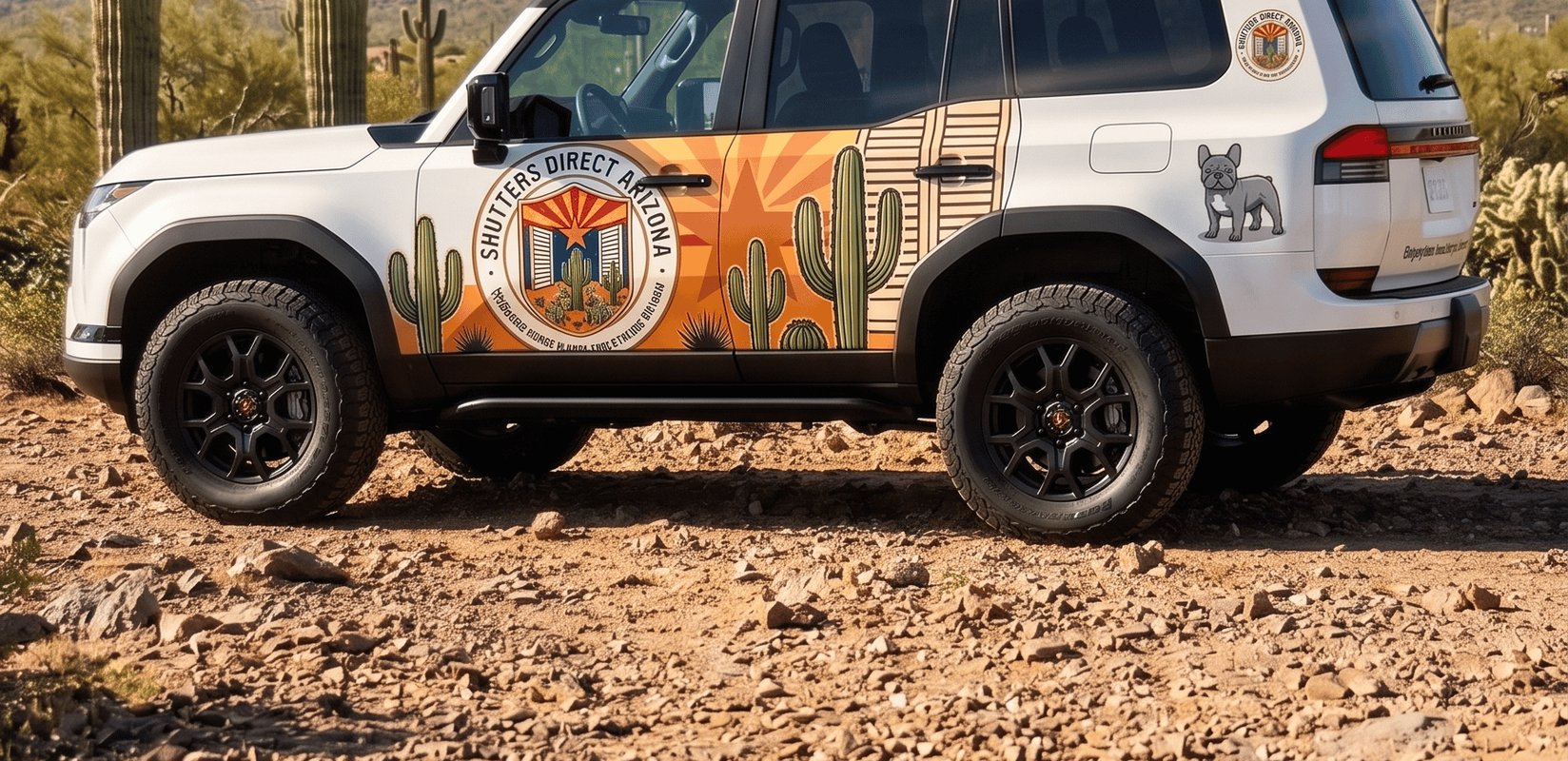 Shutters Direct Arizona branded vehicle serving Phoenix Metro homeowners